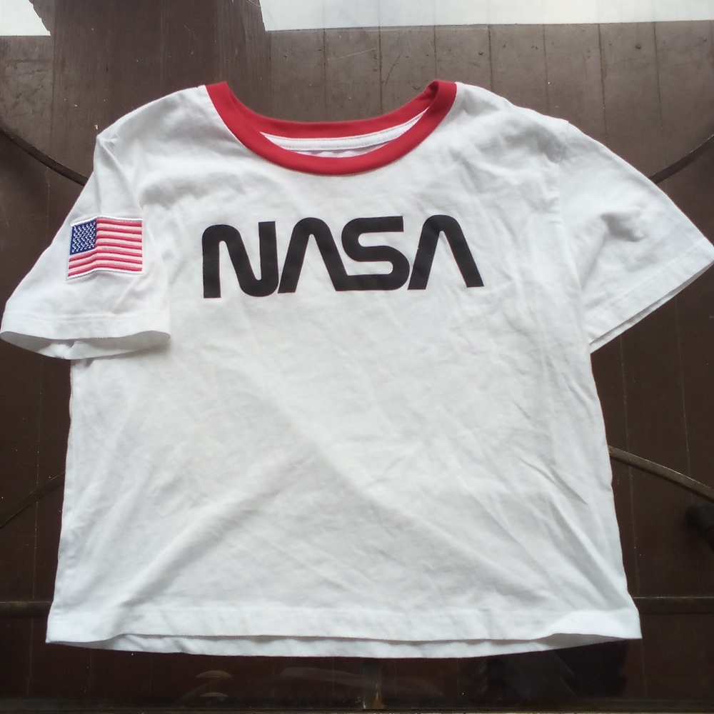 2/$11 NASA American flag Tee